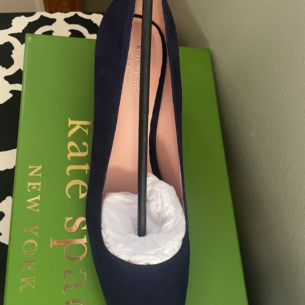 Kate Spade Kylah Navy Suede Pump - Picture 3 of 8